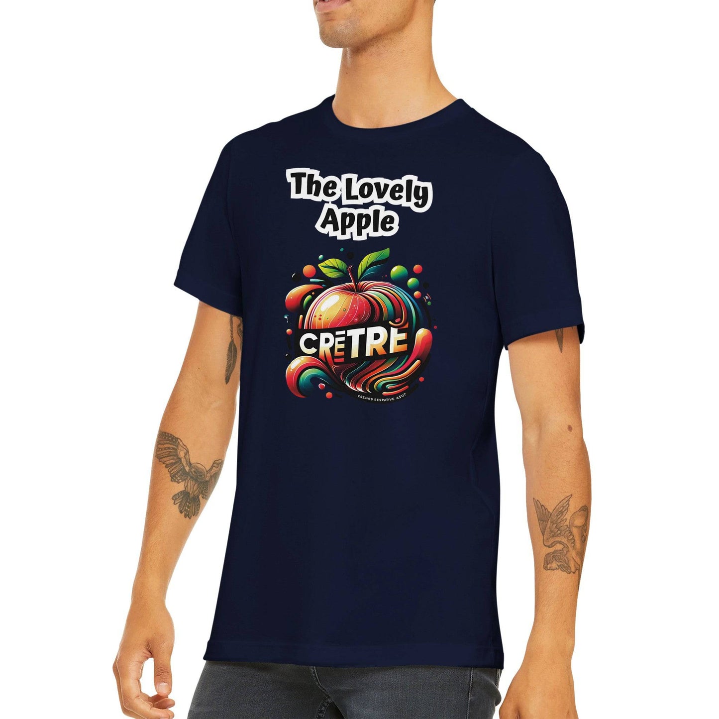 Classic Crewneck "Orchard Fresh" The lovely Apple T-Shirt - 100% soft, breathable cotton - BeinCart