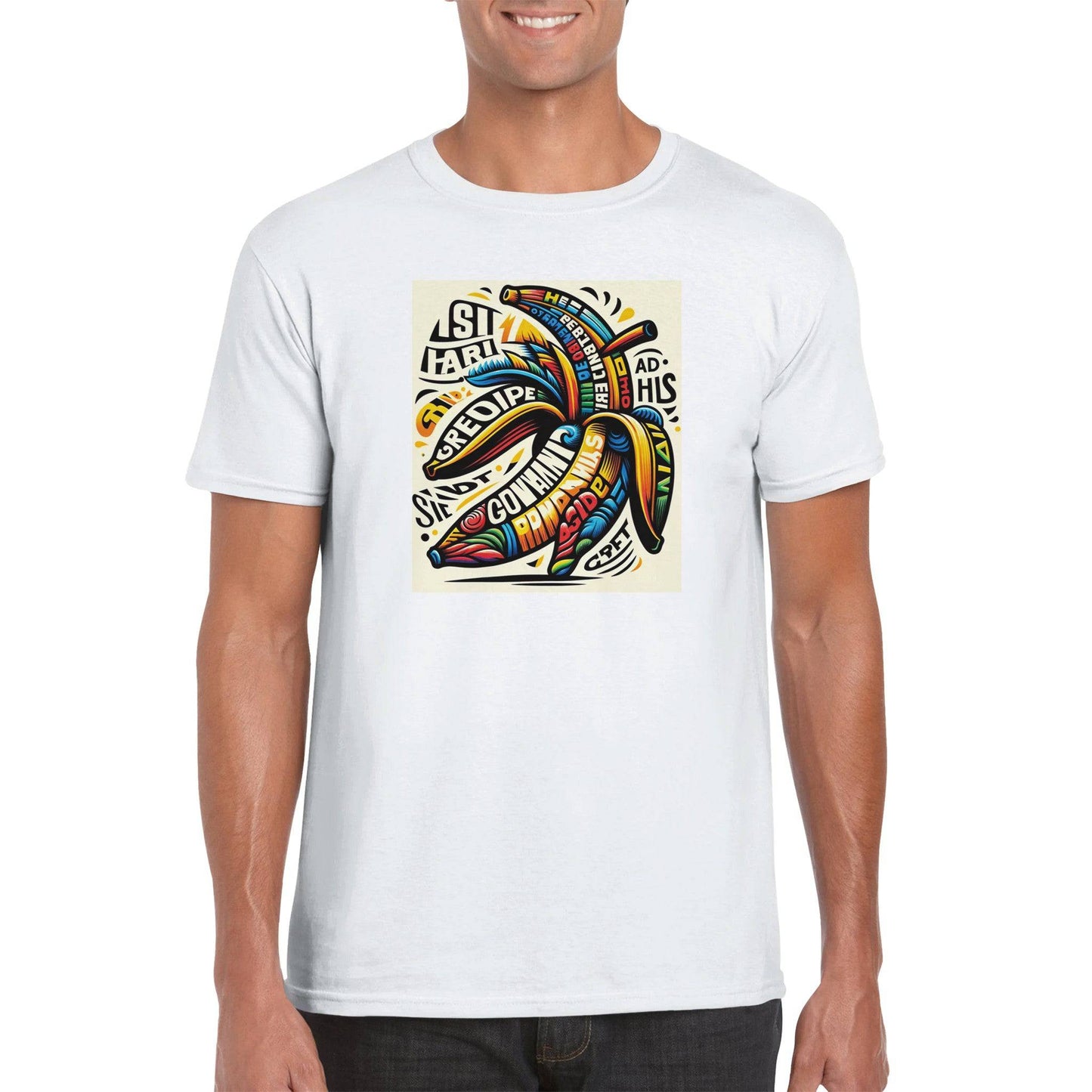 Classic Crewneck "Banana Bliss" T-Shirt T-shirt - 100% soft, breathable cotton - BeinCart