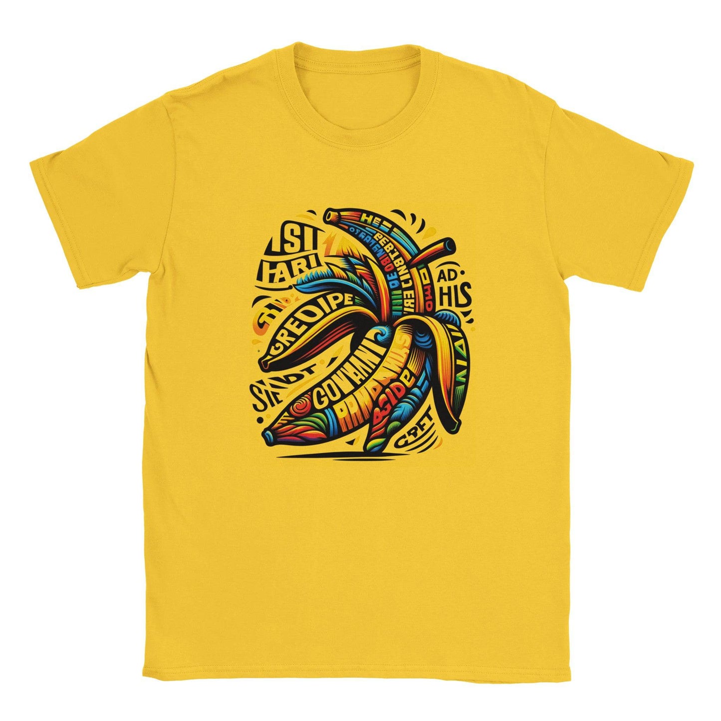 Classic Crewneck "Banana Bliss" T-Shirt T-shirt - 100% soft, breathable cotton - BeinCart