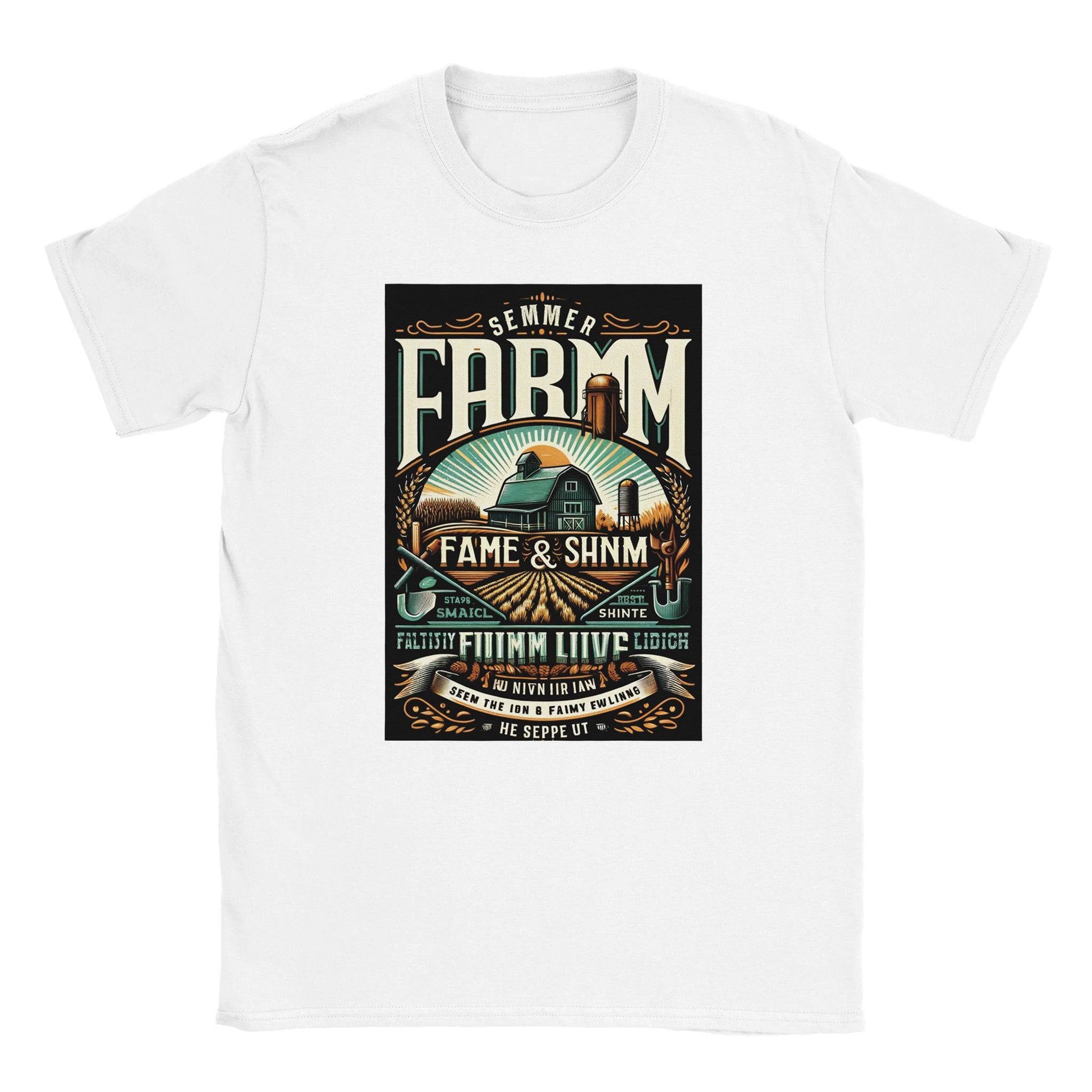 Classic Crewneck "Farm Life" T-Shirt - 100% soft, breathable cotton - BeinCart