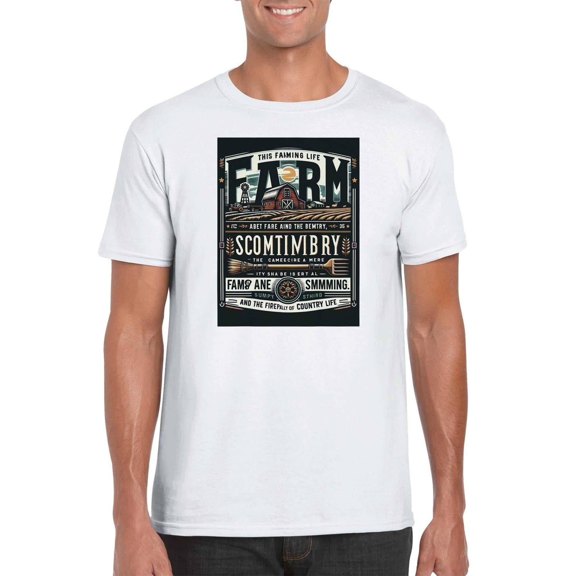 Classic  Crewneck "Countryside Charm" Farm T-Shirt - 100% soft, breathable cotton - BeinCart