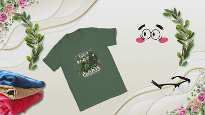 T-shirt classique Crewneck « Wild Flora » - 100 % coton doux et respirant