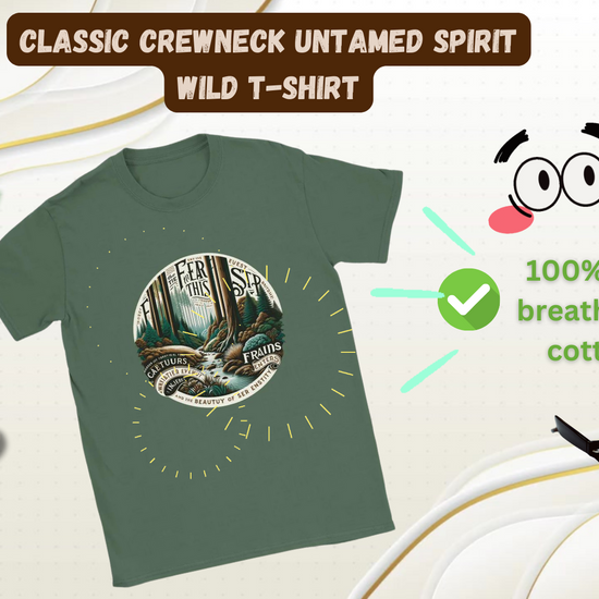 "Untamed Spirit" Wild  design T-Shirt - 100% soft, breathable cotton